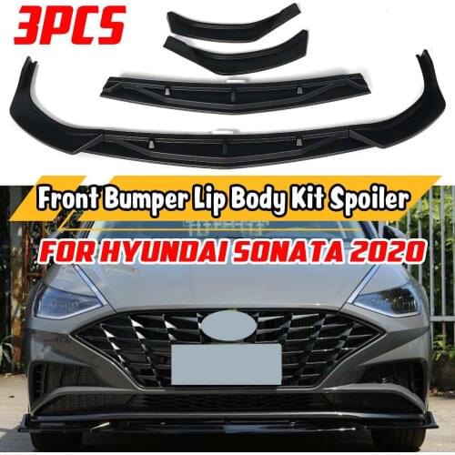 New 3 Pieces Car Front Bumper Lip Deflector Lips Diffuser Splitter Spoiler Protection Cover Trim For Hyundai For Sonatas 2020