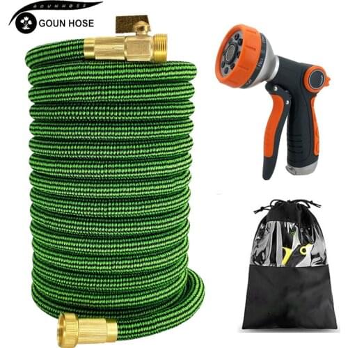 NEW Elastic Garden Watering Hose 3/4 Retractable High Pressure Car Wash Hose Water Gun Hose For Garden Irrigation And Cleaning