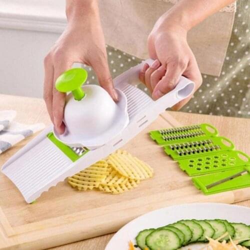 7Pcs/Set Vegetable Fruit Slicer Detachable Multifunctional Portable Anti-rust Potato Cutter Salad Tools Cooking Tool