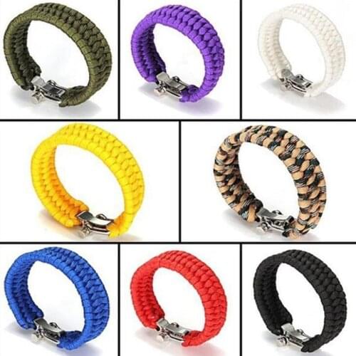 Cool Multi Function Outdoor Survival Bracelet Men Outdoor Survival Bracelet Emergrncy Umbrella Rope Multifunctional Bracelet