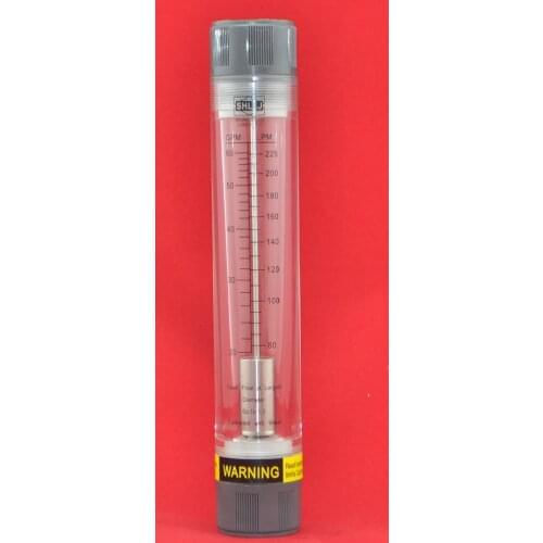 LZM-25G Pipeline water/air acrylic rotameter industy flow meter[6-60GPM/30-225LPM] Female 1"BSP or NPT