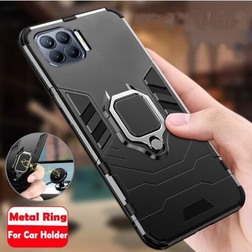 Metal Ring Finger Holder Soft Cover For OPPO Realmi C3 C11 C12 C15 C17 5i 6i 5 Pro A5 A9 2020 A7 A8 A12 A31 A32 A53 A72 A73 Case