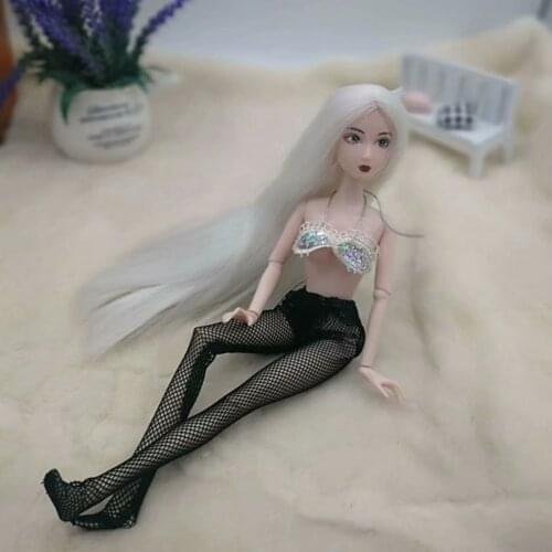 Fashion Doll Underwear Tops Lace Fishnet Tights Pantihose Stockings For Dolls Accessory Black