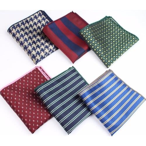 Men Suits Polyester Designer Handkerchiefs Woven Printing Pocket Square Hankies Business Casual Pockets Hanky No.21-40