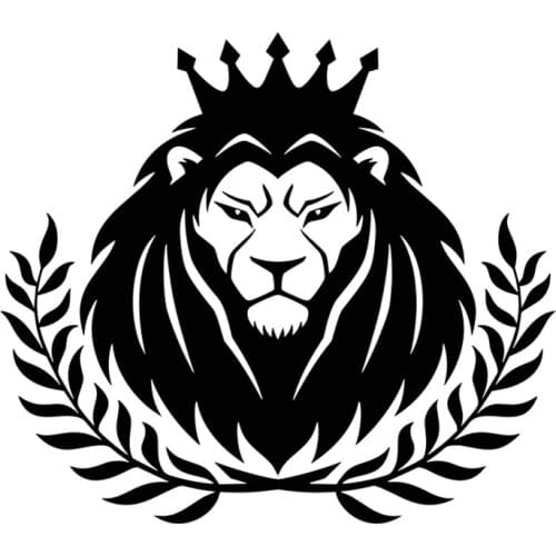 RuleMylife The Lion King with Crown car stickers decal anime cute car accessories decoration pegatinas para coche