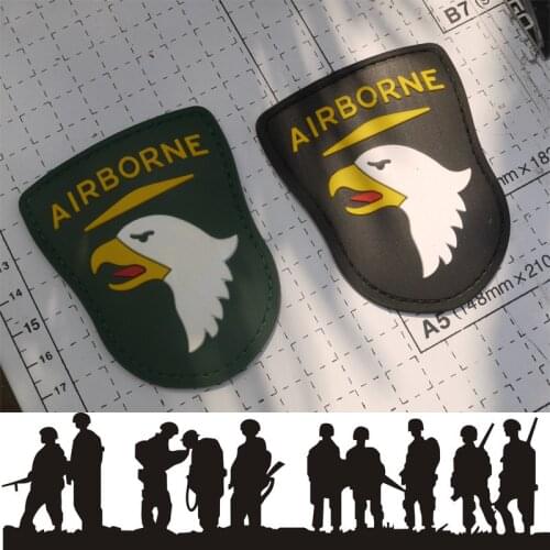 WWII US ARMY 101ST AIRBORNE DIVISION PARATROOPER SHOULDER PATCH Screaming Eagles Patch White Tongue Repro Badge Uniform patch