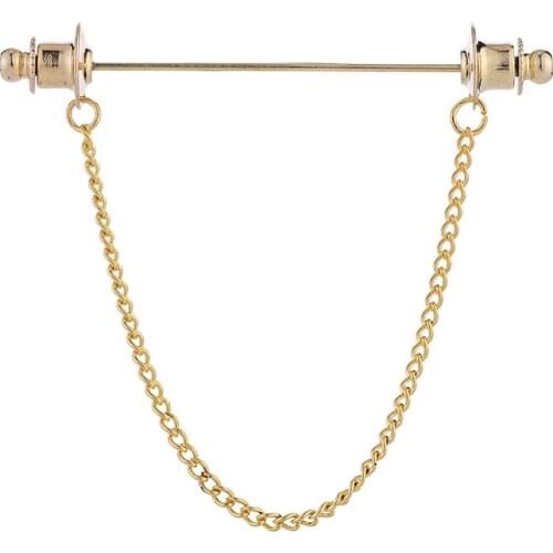 New Metal Chain Tassel Brooch Pin Shirt Suit Collar Lapel Pins Fashion Jewelry Brooches for Women Men Accessories