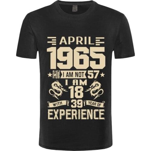 2021 NEW January February March April May June 1965 YEARS July August September shirt Mens Short Sleeve T shirt Printed Casual