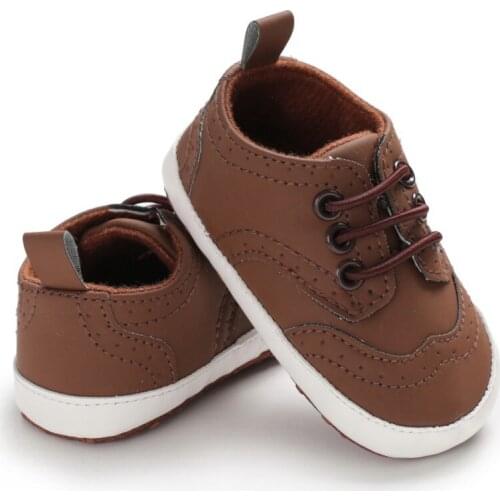 Baby Boy Toddler Shoes Casual Skid Toddler Shoes PU Material Infant Toddler Soft Sole Anti-slip Baby Shoes For 0-18M