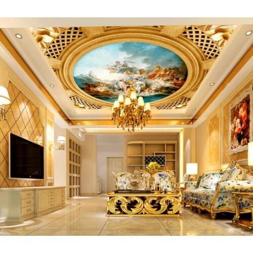 Custom 3D ceiling European girl character oil painting Living room bedroom mural wallpaper wall papers home decor 3d ceiling
