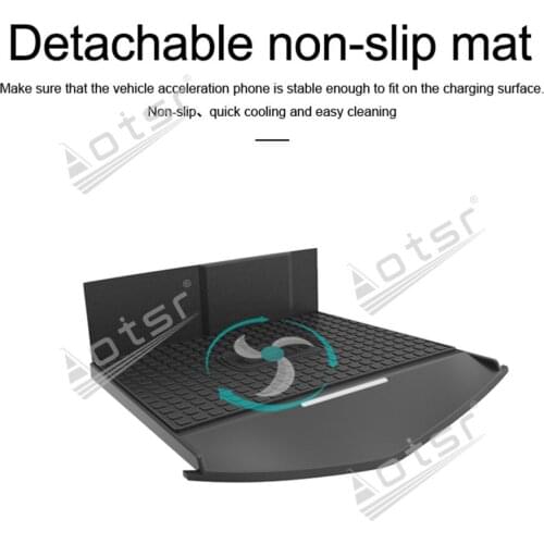 QI car Fast wireless charger For Cadillac XTS/ATS 2017-2019 infrared fast Wireless Charging Car Phone Holder for iphone/Samsung