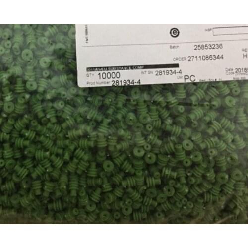 281934-4 RUBBER PLUG green color Seal plug waterproof TYCO housings TE Connectors AMP connectors 100% new and original parts