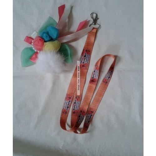 15MM Width custom popular star logo neck lanyards id badge holder lanyards,3/8"inch person cheap polyester lanyard promotion