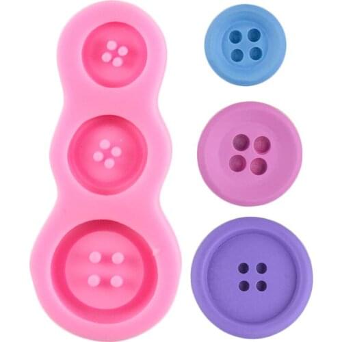 DIY Buttons Border Silicone Mold Wedding Cupcake Topper Fondant Molds Cake Decorating Tools Candy Clay Chocolate Gumpaste Moulds