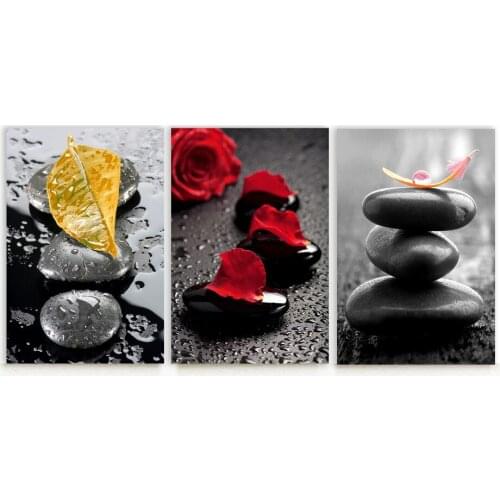 3 Panel Modern Canvas Art Painting Stone Poster Picture HD Print Painting Art in Frameless Wall Decoration Painting