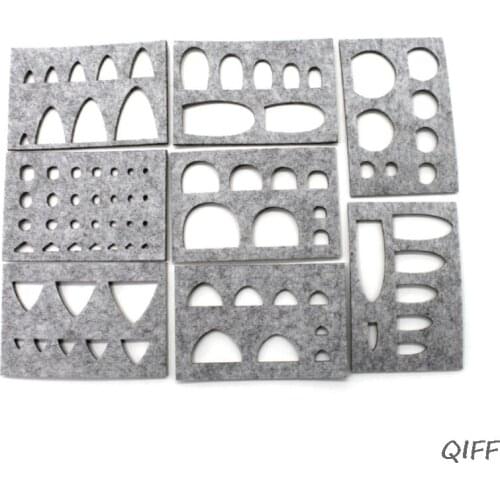 8pcs Wool Felt Mold Needle Felting DIY Craft Stencil Applique Handicraft Shaping