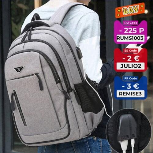 Large Capacity Backpack Men Laptop Backpacks 15.6 Oxford Black Solid High School Bags Teen College Boy Gril Student Backpack