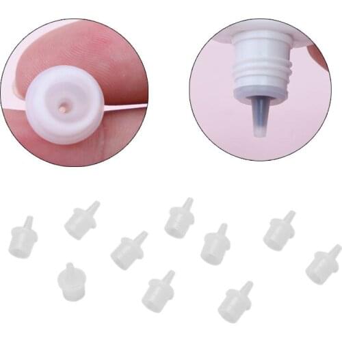 10/50Pcs Universal Eyelash Glue Blocking Needle Replacement Bottle Mouth Head Extended Glue Anti-blocking Lashes Extension Tool