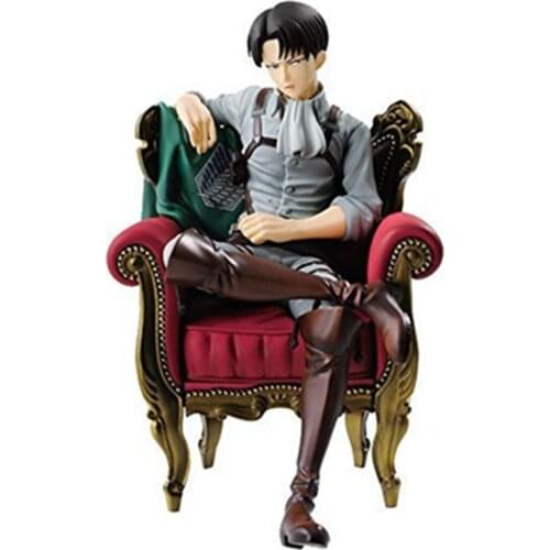 Anime Attack On Titan 10CM Rivaille Ackerman Sitting On Sofa Posture Action Model Toy Children Pet Mini Kawaii Desktop Car Pops