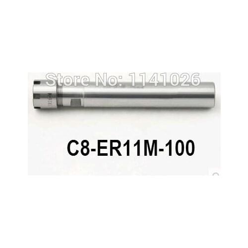 Free Shipping C8 ER11M 100L Collet Chuck Holder 100MM Extension Straight Shank for ER11 Collet with ER11M Nut