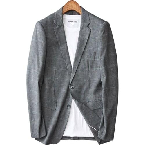 Blazer Men Plaid Blazer Mens Formal Jacket Blazers for Stylish Mens Casual Slim Fit One Button Suit Jacket S-3XL