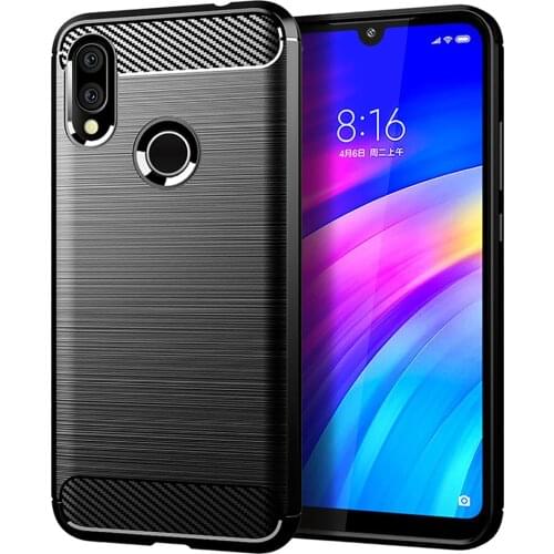 For Xiaomi Redmi 7 Case Luxury Carbon Fiber Skin Full Soft Silicone Cover Case For Xiaomi Redmi 7 Redmi7 Phone Case