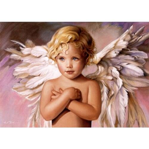 Fantasy angel cute kid Cross Stitch Kits Needlework Sewing Embroidery Crafts 14ct Unprinted DIY Arts Handmade Home Decor