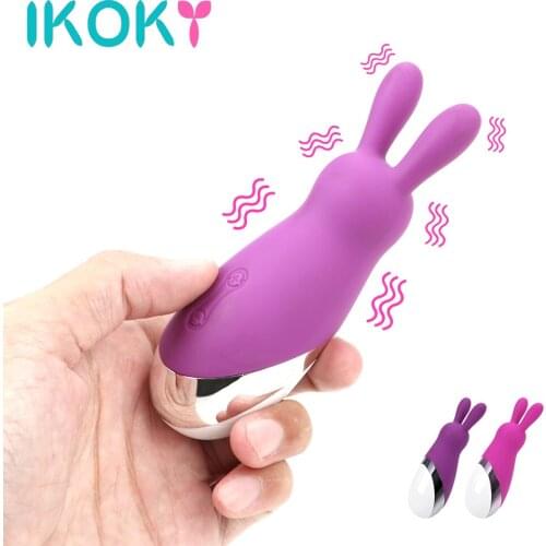 IKOKY Cute Rabit Clitoris Vagina Stimulation 10 Speed G-spot Body Massage Three Head Vibrator Sex Toys for Woman Sex Shop