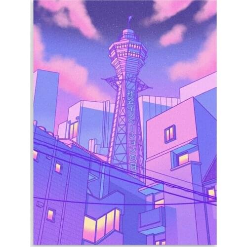 HD Prints Tokyo Tower View Canvas Painting Wall Art Japan City Tall Building Poster Home Decor Bedroom Modular Pictures Framed