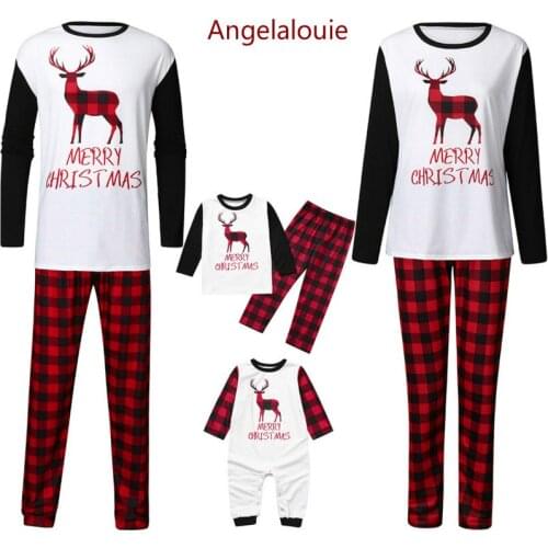 Family Christmas Pajamas Set Warm Adult Kids Girls Boy Mommy Sleepwear Mother Daughter Clothes Dropship Matching Family Outfits