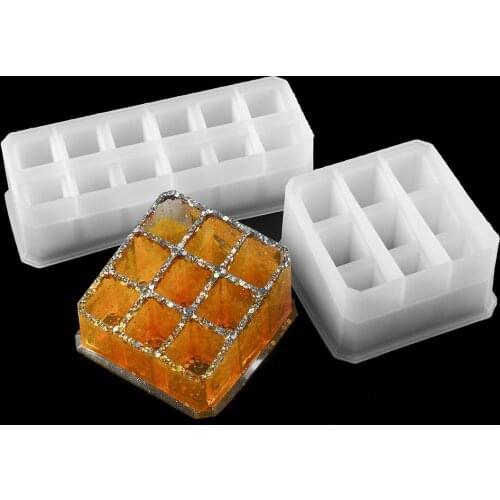 1Pcs Lipstick Storage Box Silicone Casting Molds Mixed Style Epoxy Resin Molds For DIY Jewelry Making Supplies Accessories