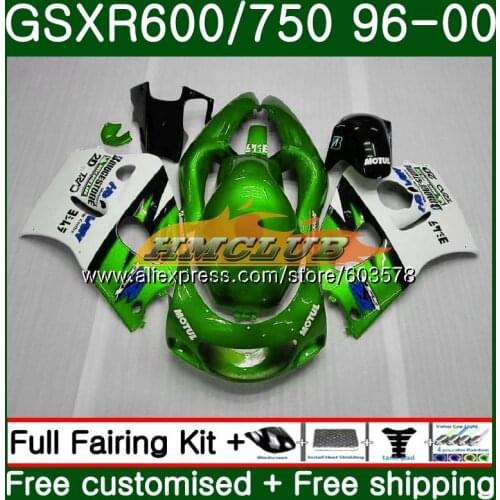 Green White Body For SUZUKI SRAD GSXR600 1996 1997 1998 1999 2000 1CL.83 GSXR750 GSX-R600 GSXR 750 600 96 97 98 99 00 Fairing