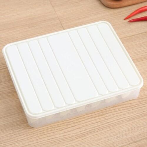 Kitchen Food Fresh Preservation Tray Stackable Refrigerator Dumplings Container Box with Lid Organizer Fridge Crisper