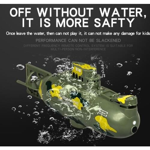 Mini RC Submarine 6CH high Speed Submarine SpeedBoat Remote Control Pigboat One Key diving boat 360degree turn around boat toys