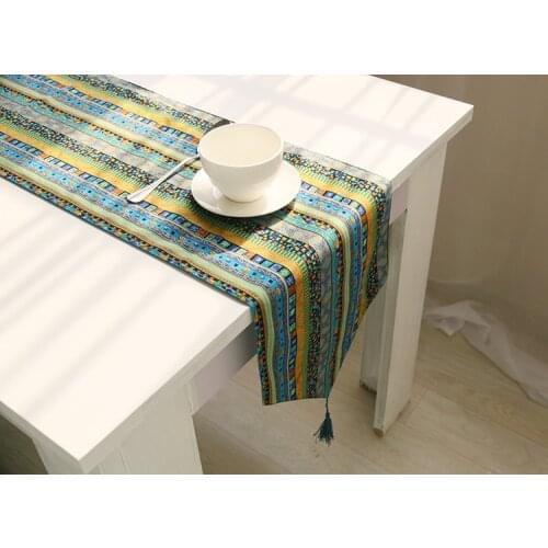 Fashion Table Runner Chemin De Table Jute For Banquet Party Home Christmas Camino De Mesa Bohemia&folk Style Tafelloper Placemat