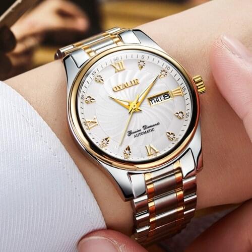 Fashion Waterproof Watch Night Light Business Classic Mens Automatic Mechanical Watch