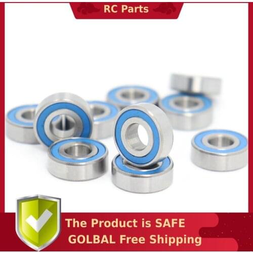 MR125RS Bearing 10 PCS 5x12x4 mm ABEC-3 Hobby Electric RC Car Truck MR125 RS 2RS Ball Bearings MR125-2RS Blue Sealed