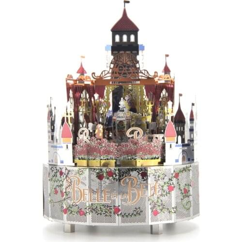 Beauty and the Beast Theme Music Box Birthday Gift Christmas 3D Metal Puzzle Music Box Personalized Gift for Christmas Gift