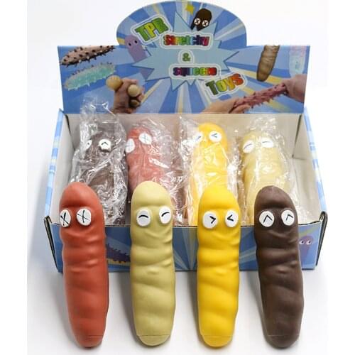 New Big-eyed Sand Stool Vent Ball Pinch Music TPR Decompression Squeeze Poop New Strange Pressure Ball Toy