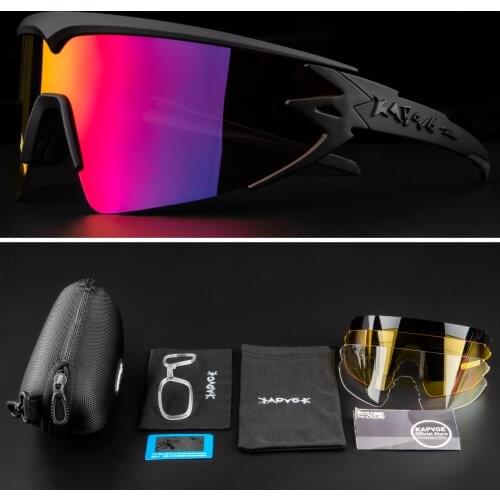 New design replace glasses frame Polarized Cycling Glasses For Man Women Bike Eyewear Cycling Sunglasses 4 Lens Goggles MTB UV