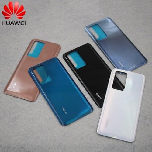 Original Huawei P40 Pro Glass Housing Cover Replacement Part Back Rear Door Battery Case For P40Pro ELS-AN00 With Logo & Sticker