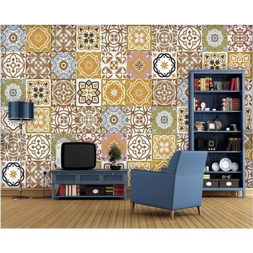 Custom wallpaper for walls 3d, Bohemian ethnic pattern murals for living room bar backdrop wall decorative wallpaper