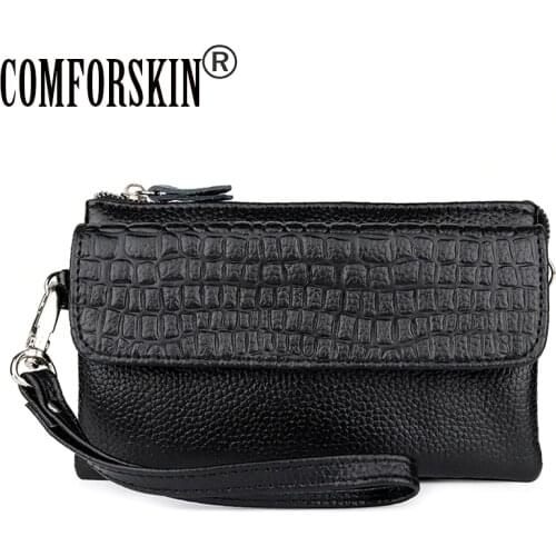 COMFORSKIN Split Leather Stone Pattern Day Clutches European And American Ladies Bag 2019 New Arrivals Small Cross-body Bags