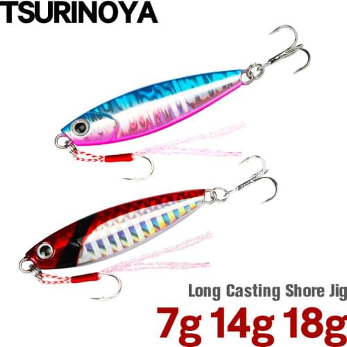 TSURINOYA Fishing Lure Shore Jig ARROW 7g 42mm Long Casting Artificial Metal Jigging Lure Saltwater Trout Bass Fishing Bait