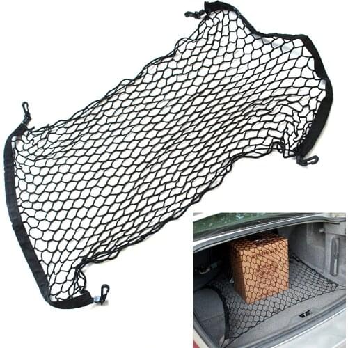For Kia Ceed Borrego Forte Cerato Optima Rio K2 K3 K4 K5 Soul Sportage R Honda Odyssey CRV Car Trunk Mesh Net Cargo Organizer