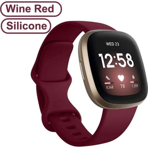 Silicone Fitbit Versa 3 Band Metal Strap For Sense Fitbit Bracelet Watchband Replacement Wristband Accessories For Versa3 Watch