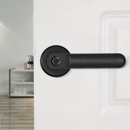 Zinc Alloy Smart Fingerprint Control Lock Electric Biometric Lock For Indoor Home Wooden Metal Door Mute Safety With Keyhole
