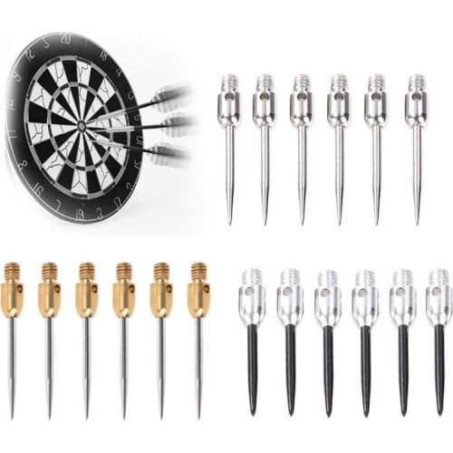 Y1UC 6pcs 2BA Thread Dart Steel Tip Professional Replaceable Non-Drop Club Game Gold