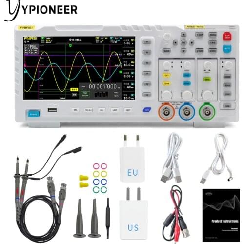 YPioneer FNIRSI-1014D 100MHz Digital Oscilloscope 2in1 Dual Channel Input Signal Generator 100MHz Ana-log 1GSa/s Sampling Rate