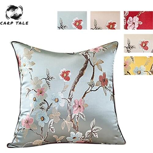 Jacquard Cushion Cover Decorative Cushions For Living Room Sofa Car Throw Pillow Luxury Pillowcase Vintage Decor Lumbar Pillows